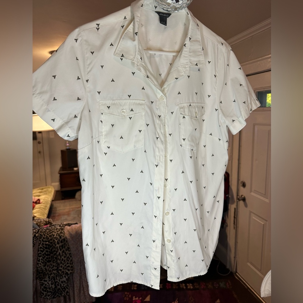 Eddie Bauer outdoorsy girl hiking shirt